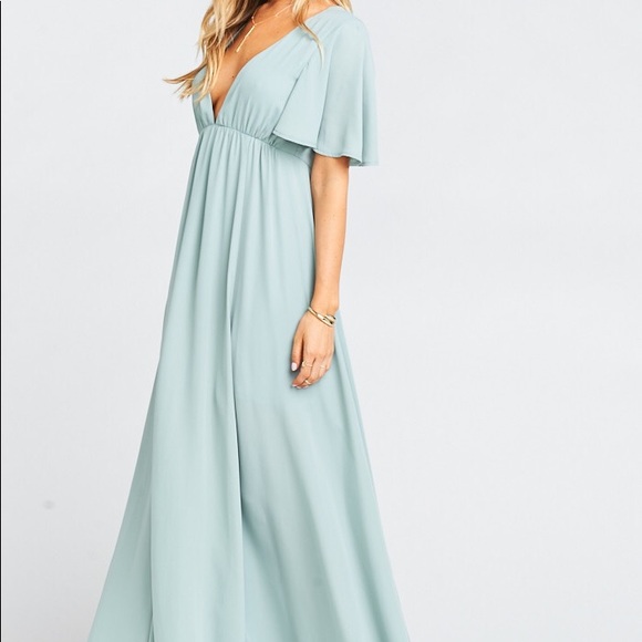 Show Me Your Mumu Faye flutter dress silver sage - Picture 2 of 6